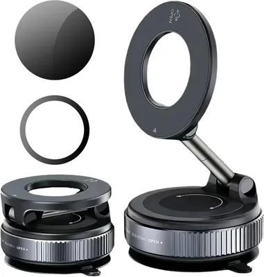 Produktbild von Magnetische Handyhalterung Auto Vakuum Saugnapf N52 360° Klappbar