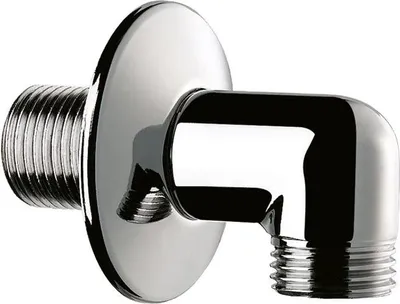 Productafbeelding van Delabie verbindingsboog voor wandmontage, G1/2B aansluiting, hoogte 33 mm, geschikt voor handdouche