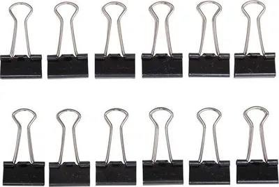 Produktbild von MAUL Foldback-Klemmer mauly® Federstahl Metall 12 Stück 19 mm schwarz