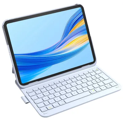 Image de Coque avec clavier pour 11 A16 10ème génération, ultra-légère (427g), compatible avec les iPad 11 pouces, couleur bleue