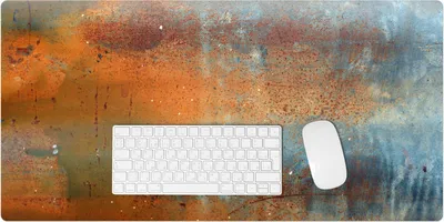 Produktbild von Rost- Und Metallstruktur – Schreibtischunterlage – Rutschfeste Tischunterlage – Schreibtischmatte für Büro & Zuhause – Schreibunterlage – Mauspad – Tischmatte – 90 x 45 cm