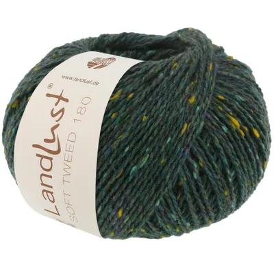 Produktbild von Lana Grossa Landlust Soft Tweed 180 klassisch verzwirntes Tweedgarn aus Schurwolle mit mehrfarbigen Noppen  Farbe 116 - Dunkelpetrol meliert