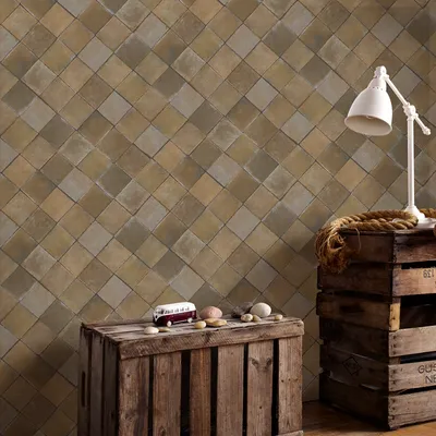 Immagine prodotto di Superfresco Easy carta da parati in TNT Terra Tiles marrone 10,05 m x 52 cm effetto pietra decorativo