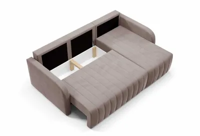 Produktbild von LIKMA Braun Ecksofa Otto 224x145 cm mit Schlaffunktion (200x140 cm) Eckcouch mit Bettkasten Wohnlandschaft mit Bettkasten Bettsofa mit Stauraum Polstermöbel Sofa 3 Sitzer