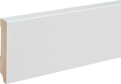 Produktbild von Sockelleiste Massivholz 16 x 80 x 2400 mm Weiß zum Kleben, Schrauben & Nageln Massivholz Fußleiste by PROVISTON 60 Meter | 25 Stück