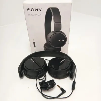 Produktbild von Sony Kopfhörer On Ear Kopfhörer MDR ZX110AP Schwarz Kabelgebundenes Headset mit Mikrofon