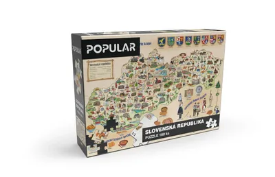 Obrázok produktu pre Puzzle - Mapa Slovenska, 160 dielikov