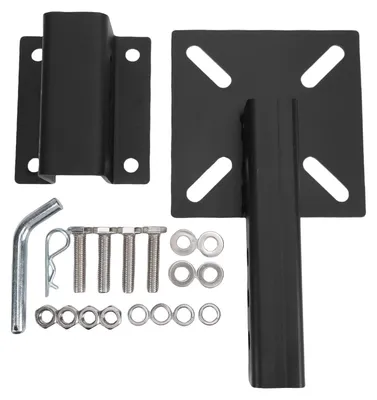Image de Plaque de montage universelle pour treuils sur attelages de remorque, support de montage robuste pour treuils avec fixation de 2 pouces