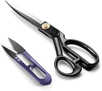 Produktbild von PolkaHome® Professionelle Stoffschere 22,5 cm – Kohlenstoffstahl, ergonomischer Griff, Rechtshänder