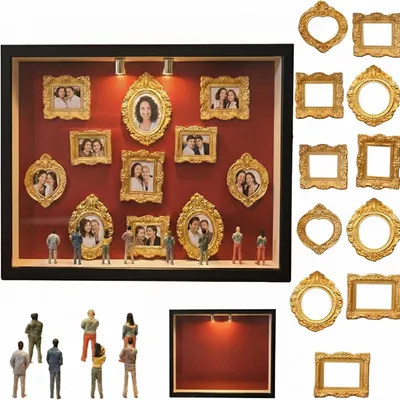 Obrázek produktu pro DIY Mini Museum Silhouette Box, Minifigurky Lidé Muzeum, Kreativní sada pro vystavení vzpomínek s 8 figurkami a 11 G