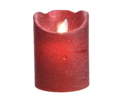 Image de Bougie Led Rouge Métallisée éclat élégant Et Sécurisé - Lumineo