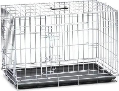 Produktbild von Karlie Drahtkäfig - Hundebox - 2 Türen - Metall - Silber - 77x47x54 cm
