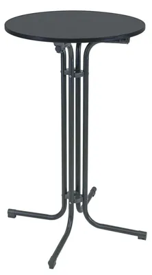 Produktbild von Stehtisch klappbar Ø 70 cm Höhe 110 cm Stahl Gastrotisch Partytisch Bistrotisch in Anthrazit