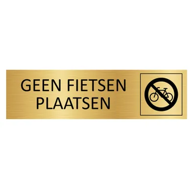 Produktbild von CombiCraft Aluminium Türschild mit Geen fietsen plaasten 165x45mm