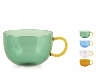 Immagine prodotto di H&H Set 4 Tazze Plump In Vetro Borosilicato Cc 380