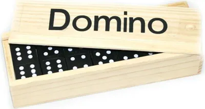 Produktbild von Dominospiel aus Holz in Holzkiste