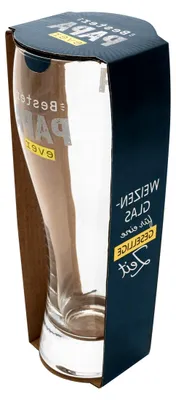 Produktbild von Weizenglas Motiv "Bester Papa ever" | Bierglas, Weißbierglas, 70 cl, Höhe 22,2 cm, Durchmesser 8 cm, in Geschenkbox | Geschenk für Papa, Vatertag, Geburtstag | 73888