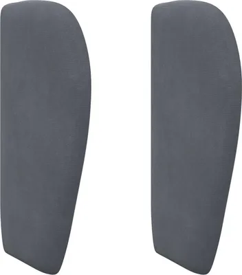 Immagine prodotto di vidaXL Testiera con orecchie, grigio scuro, 40 x 23 x 6 cm, velluto