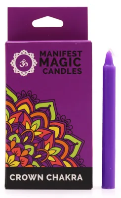 Produktbild von Absichtliche Kerzen SET 12 Stück Kronenchakra lila Ritual Meditation