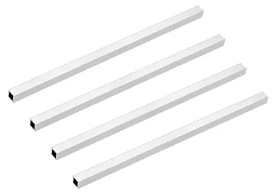 Alu-Vierkantrohr 8x8x1 mm, 200 mm, 4 Stück, 6063