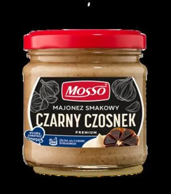 Zdjęcie produktu dla Majonez Smakowy Czarny Czosnek Mosso 170 G