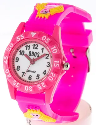 Produktbild von Kinderuhr Qbos Prinzessin pink