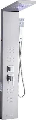 Produktbild von Duschpaneel-Turmsystem Edelstahlsäule Regenduschkopf 5 Modi