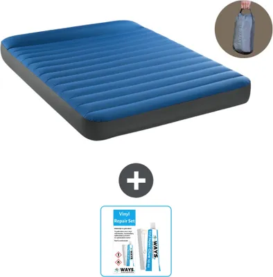 Produktbild von Intex Luftbett - 2 Personen - 152 x 203 x 22 cm - Blau - Inklusive Pumpe - Reperaturset