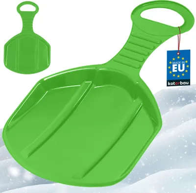 Zdjęcie produktu dla KOTARBAU® Jabłuszko Ślizg Zjazdowy Ślizgacz do Zjeżdżania po Śniegu Sanki Plastikowe Zielone