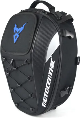 Zdjęcie produktu dla Torba na kask motocyklowy na tylne siedzenie, torba na ramię, 410 x 270 x 200 mm, wodoodporny zamek błyskawiczny, z odblaskowymi paskami