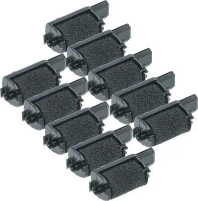 Produktbild von vhbw 10x Farbrolle, Farbwalze Schwarz Ersatz für Olympia 068400132 für Taschenrechner, Registrierkasse