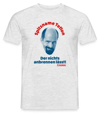 Produktbild von Spreadshirt Stromberg Spitzname Teflon Mit Spruch Männer T-Shirt, XXL, Grau meliert
