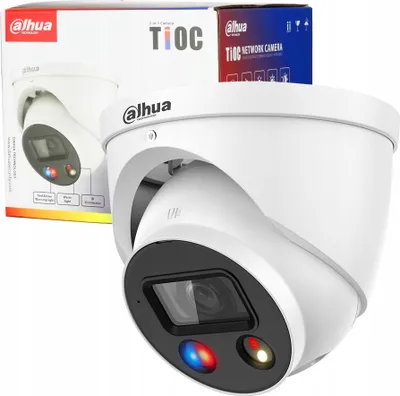 Produktbild von Dahua Tioc Ip Camera 5Mpx Poe Ai 2.8Mm Ir/Led Objektiv Audio Wizsense Ip67
