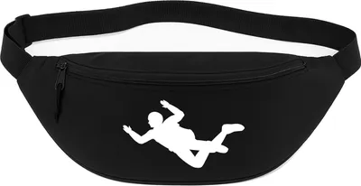 Produktbild von Huuraa Bauchtasche Skydiving Silhouette 2,5 Liter Black Polyester Crossbody Bag Geschenkidee