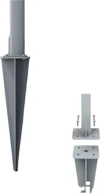 Produktbild von Erdanker für Seitenmarkisen - Erdanker aus Metall - 11,5 x 11,5 x 46 cm