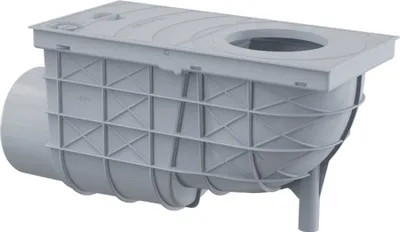 Produktbild von Alcadrain Universal-Regensinkkasten waagerecht grau NW 110 300 mm x 155 mm