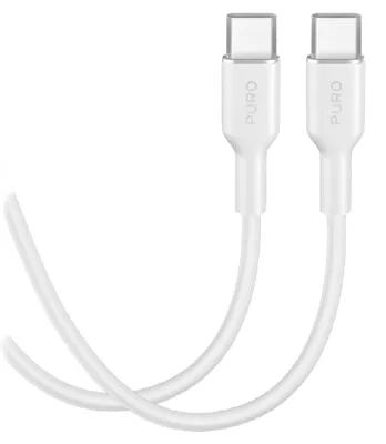 Produktbild von Puro USB-C zu USB-C Kabel 1,5m weiß