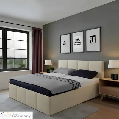 Produktbild von Polsterbett Dalas Beige 200 x 200 x 40 cm Stauraum Ohne Matratze und Lattenrost
