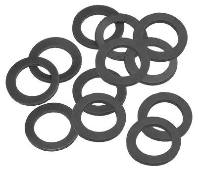 Productafbeelding van 12 ronde rubberringen, 16 mm binnendiameter, 24 mm buitendiameter, 2 mm dik, zwart