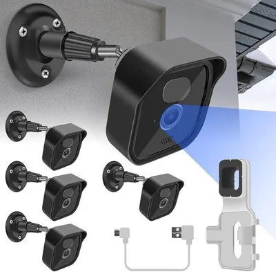 Produktbild von Kamera-Halter-Set 5-teilig, 360° verstellbar, wetterfest, Wandmontage