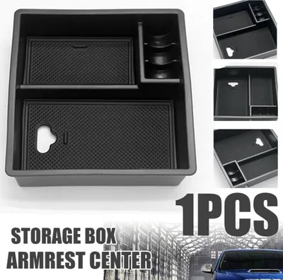 Image de Porte-bagages pour accoudoir central de console centrale pour Toyota Hilux Noir