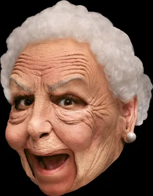 Produktbild von Nanny Kinnlose Maske - Fasching Oma Halloween