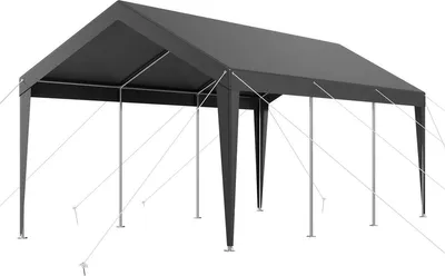Produktbild von Carport-Autoschutzdach 10 x 20 ft, strapazierfähiges, tragbares Autounterstandszelt, grau
