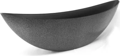 Produktbild von Kunststoff Blumentopf Schiff schwarz-glitter 55,5 x 17,5cm Pflanz-Schale Blumen-Töpfe Übertopf