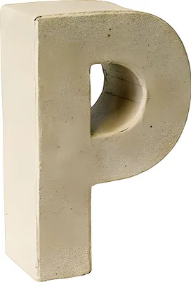 Produktbild von KNORR PRANDELL Papp-Buchstabe 3D P 17 x 132 x 55 cm Pappe natur