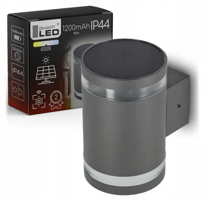 Produktbild von Smartled Solar Wandleuchte LED Fassadenleuchte mit Dämmerungssensor