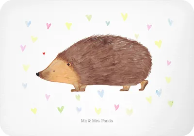 Produktbild von Mr. & Mrs. Panda magnet Igel Herzen - Weiß - Geschenk, Notizhalter, Herz, haftmagnet, Lustige Sprüche, Kühlschrankmagnet, whiteboardmagnet, Liebe, Kuss, zettelhalter