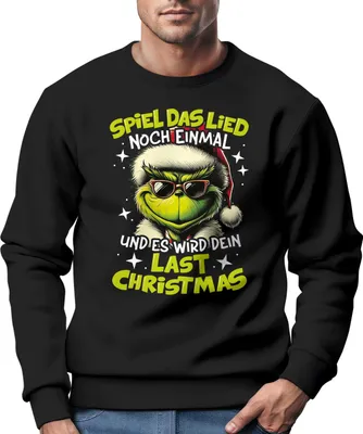 Produktbild von Sweatshirt Herren Weihnachtspullover Grinch Spruch Weihnachten Weihnachtmuffel Weihnachtsoutfit Männer Moonworks®