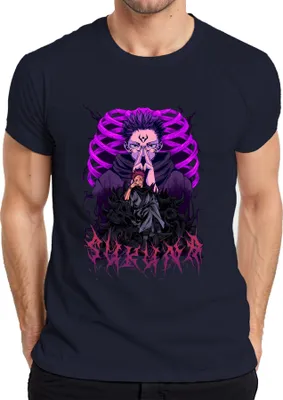 Produktbild von Sukuna Itadori Jujutsu Kaisen Anime Fluchkönig Otaku Geschenk Herren T-Shirt, Navy, M