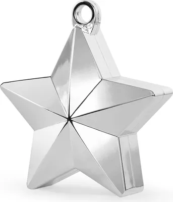 Produktbild von Ballongewicht für Helium 11,5x6cm Stern 1 Stück Silber